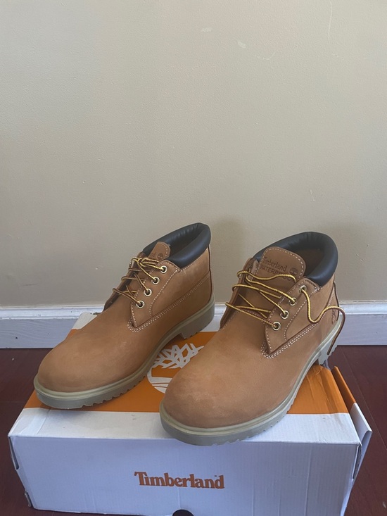 Timberland Wheat/Tan Padded Collar Lace-Up Boots/Waterproof main image 12